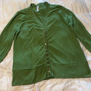 Women’s green cardigan